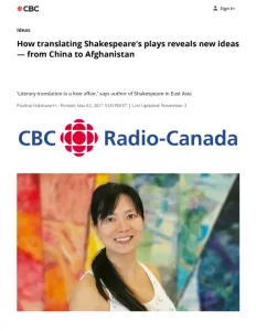 CBC Radio-Canada Interviews Alexa Alice Joubin