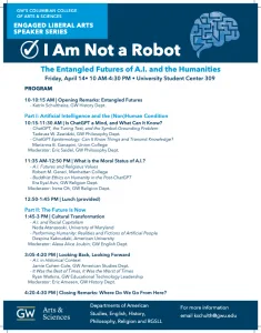 I Am not a Robot: The Entangled Futures of A.I. and the Humanities