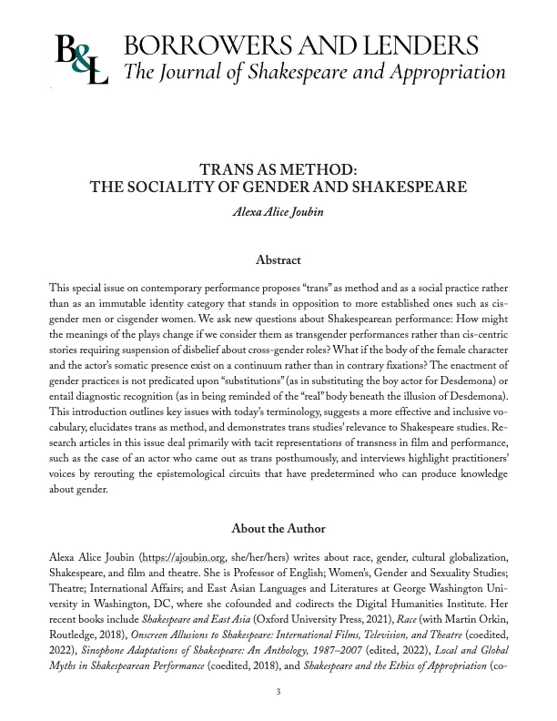 Trans as Method