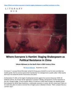 Where Everyone is Hamlet: Staging Shakespeare as Political Resistance in China