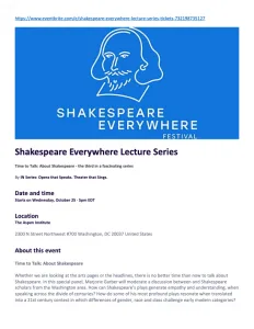 Shakespeare Everywhere Festival: Time to Talk About …