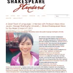 A Great Feast of Languages: Interview with Alexa Alice Joubin, Part 2